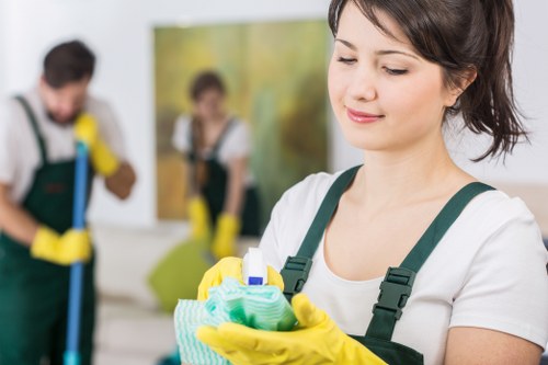 Protective cleaning equipment used in a safe workplace